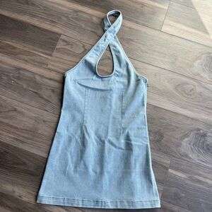 SER.O.YA Light Blue Denim Tank Dress